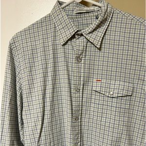 Criquet Pearl Snap Shirt Mens Size Large Plaid Long Sleeve Western Pocket
